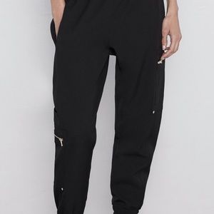 Zara black woven joggers